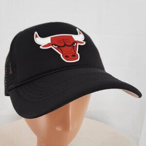 NEW NBA Chicago Bulls Trucker Hat Cap Adult Logo Mesh Back Snap Back Ultra Game
